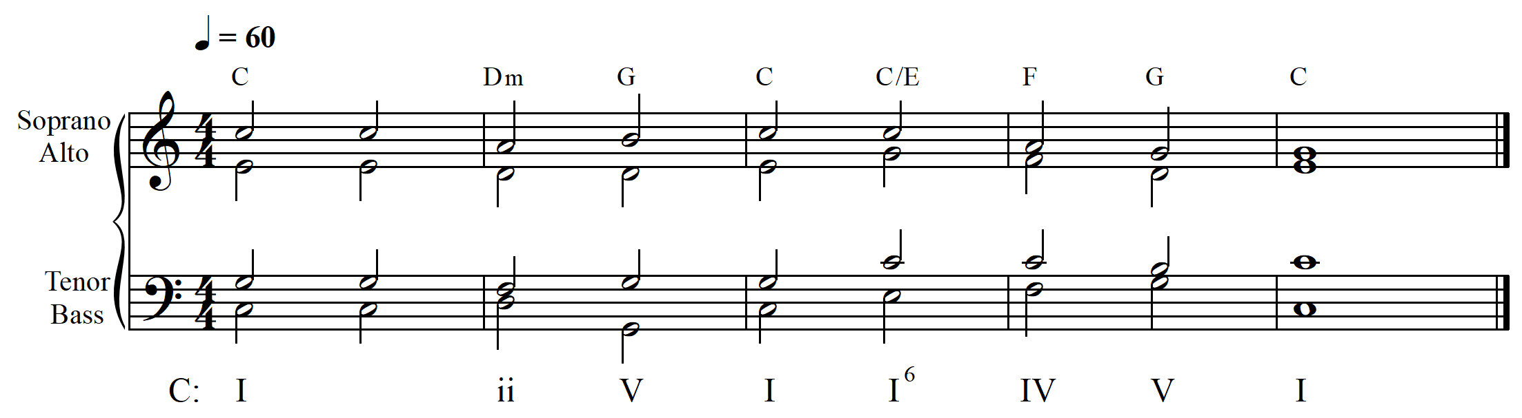 harmonic dictation simple meter example 5